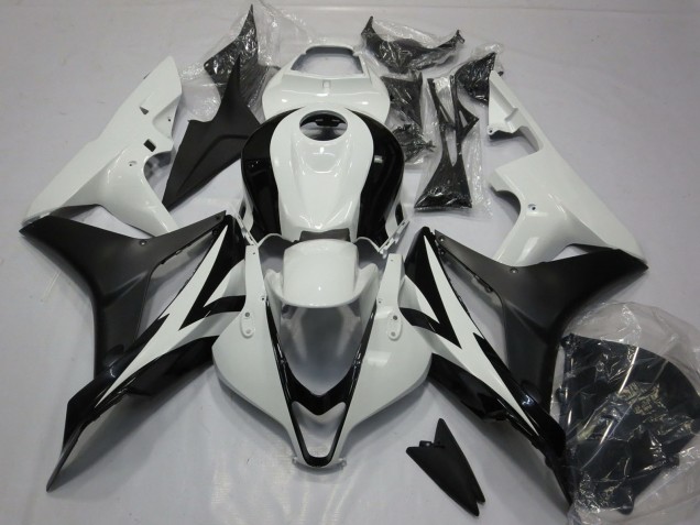 Purchase 2007-2008 White Matte Black Honda CBR600RR Motorcycle Fairing Kits UK