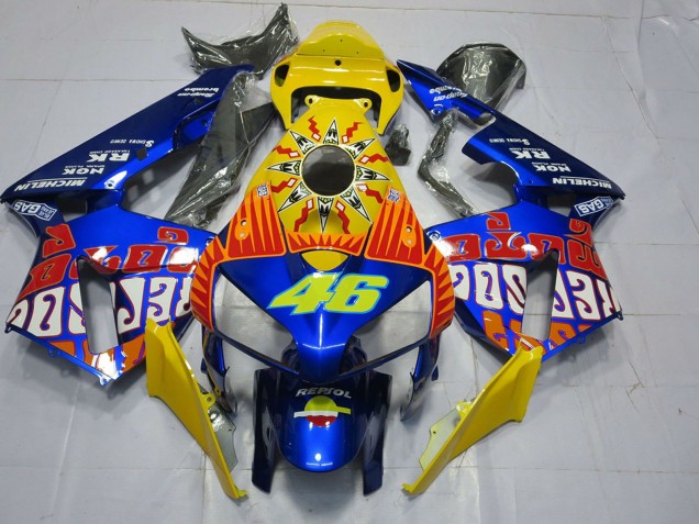 Purchase 2005-2006 Yellow Blue Rossi 46 Honda CBR600RR Motorcycle Fairings UK