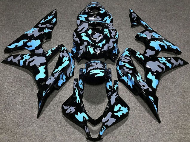 Purchase 2007-2008 Blue Grey Camouflage Honda CBR600RR Motorcycle Fairings UK