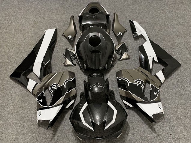 Purchase 2013-2023 Black Carbon Fiber White Bull Honda CBR600RR Motorcycle Fairings UK