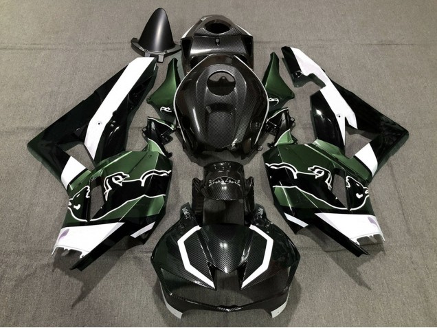Purchase 2013-2023 Black Carbon Fiber White Green Bull Honda CBR600RR Motorcycle Fairings UK
