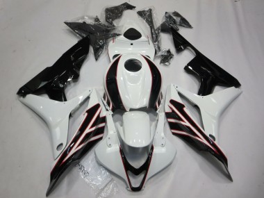 Purchase 2007-2008 White Glossy Black OEM Style Honda CBR600RR Motorcycle Fairings UK