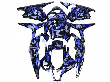 Purchase 2009-2012 Blue White Camouflage Honda CBR600RR Motorcycle Fairings UK