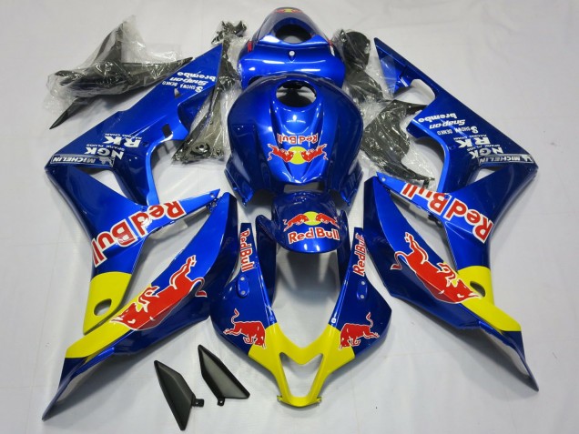 Purchase 2007-2008 Blue Yellow Red Bull Honda CBR600RR Motorcycle Fairings UK