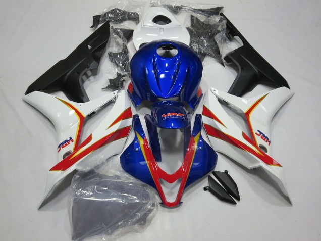 Purchase 2007-2008 White Red Blue HRC Honda CBR600RR Motorcycle Fairing UK