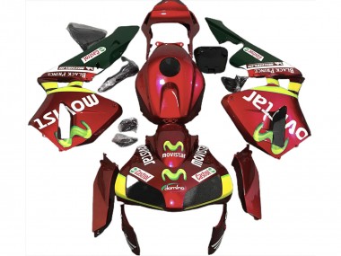 Purchase 2003-2004 Red Yellow Green MoviStar Honda CBR600RR Motorcycle Fairings UK