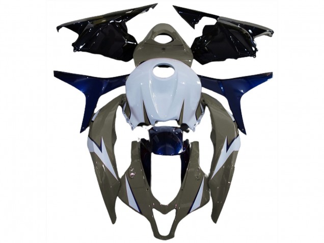 Purchase 2009-2012 White Grey Blue Glossy Black Honda CBR600RR Motorcycle Fairings UK