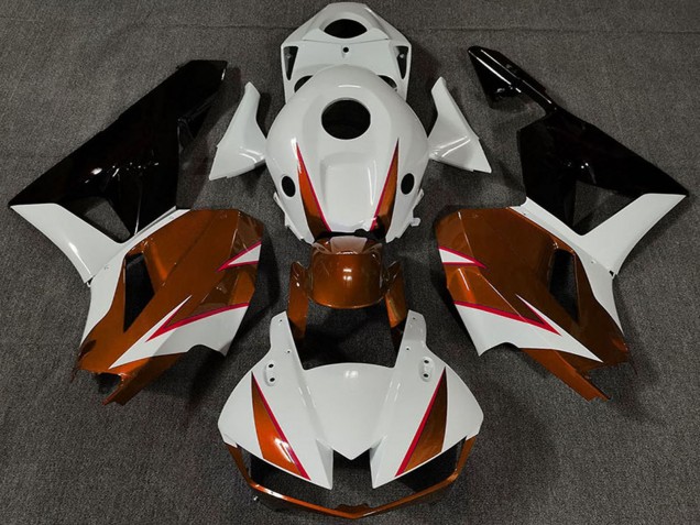 Purchase 2013-2023 White Dark Orange Glossy Black Honda CBR600RR Motorcycle Fairings UK