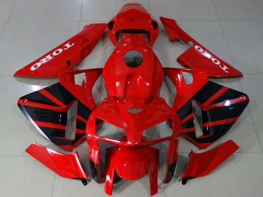 Purchase 2005-2006 Glossy Red Black Honda CBR600RR Motorcycle Fairings UK