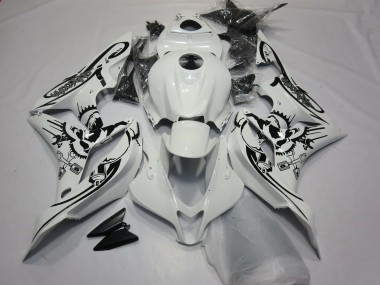 Purchase 2007-2008 White Black Honda CBR600RR Motorcycle Fairings UK