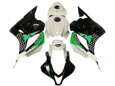 Purchase 2009-2012 White Green Glossy Black Splatter Honda CBR600RR Motorcycle Fairings UK