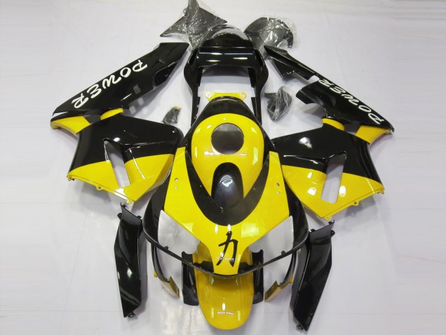 Purchase 2003-2004 Yellow Glossy Black Power Honda CBR600RR Motorcycle Fairings UK