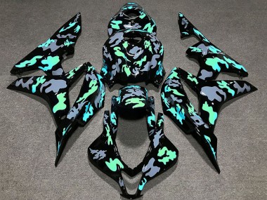 Purchase 2007-2008 Green Grey Camouflage Honda CBR600RR Motorcycle Fairings UK