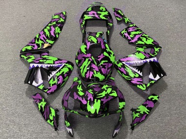 Purchase 2003-2004 Green Pink Camouflage Shark Honda CBR600RR Motorcycle Fairings UK