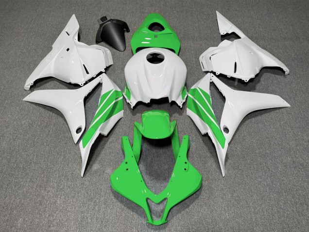 Purchase 2009-2012 White Green Stripe Honda CBR600RR Motorcycle Fairings UK