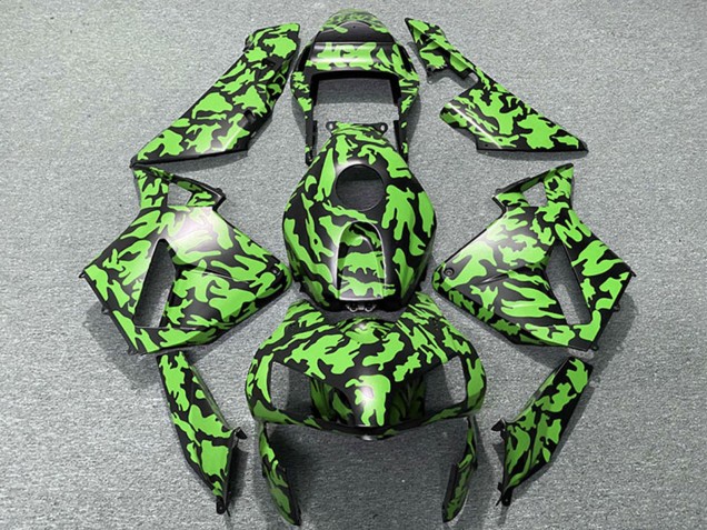 Purchase 2003-2004 Green Black Camouflage Honda CBR600RR Motorcycle Fairings UK
