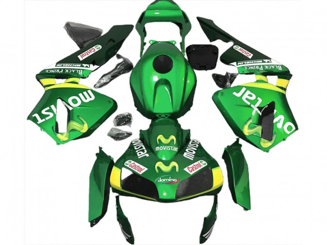 Purchase 2003-2004 Green Yellow MoviStar Honda CBR600RR Motorcycle Fairings UK