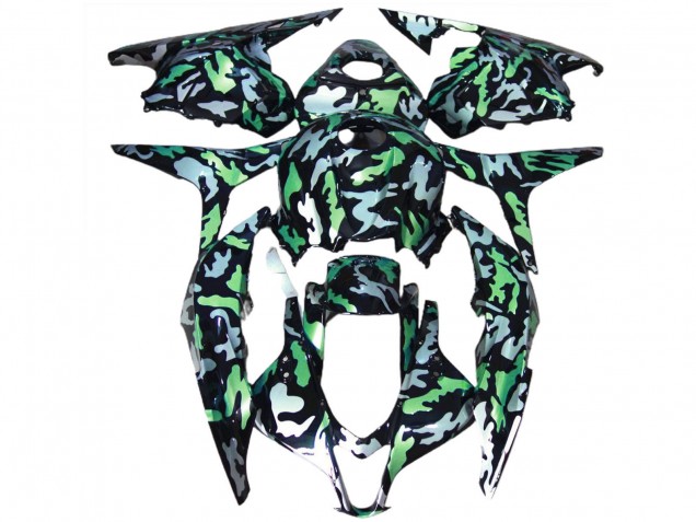 Purchase 2009-2012 Green Grey Camouflage Honda CBR600RR Motorcycle Fairings UK