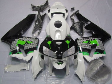 Purchase 2005-2006 White Green Black Splatter Honda CBR600RR Motorcycle Fairings UK