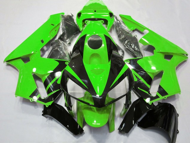 Purchase 2005-2006 Green Glossy Black Design Honda CBR600RR Motorcycle Fairings UK