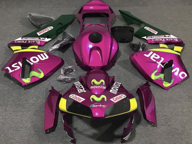 Purchase 2003-2004 Hot Pink Yellow Green MoviStar Honda CBR600RR Motorcycle Fairings UK