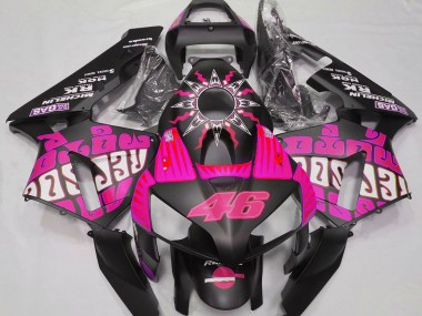 Purchase 2003-2004 Hot Pink Glossy Black Rossi Repsol Honda CBR600RR Motorcycle Fairings UK