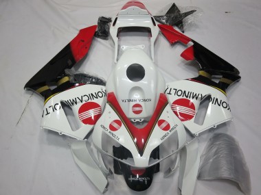 Purchase 2003-2004 White Red Glossy Black Konica Minolta Honda CBR600RR Motorcycle Fairings UK