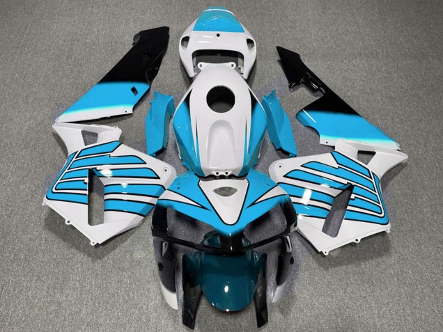 Purchase 2005-2006 White Light Blue Wings Honda CBR600RR Motorcycle Fairings UK