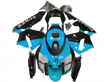 Purchase 2003-2004 Light Blue Glossy Black Power Honda CBR600RR Motorcycle Fairings UK