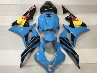 Purchase 2007-2008 Light Blue Yellow Glossy Black Red Bull Honda CBR600RR Motorcycle Fairings UK