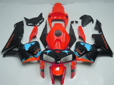 Purchase 2005-2006 Red Light Blue Black Splatter Honda CBR600RR Motorcycle Fairings UK