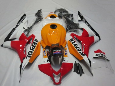 Purchase 2007-2008 Orange White Red Glossy Black Repsol Honda CBR600RR Motorcycle Fairings UK