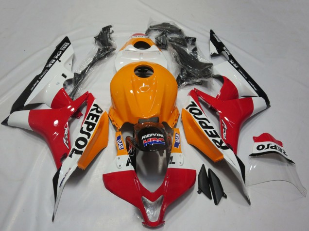 Purchase 2007-2008 Orange White Red Glossy Black Repsol Honda CBR600RR Motorcycle Fairings UK