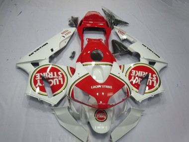 Purchase 2003-2004 White Red Lucky Strike Honda CBR600RR Motorcycle Fairings UK