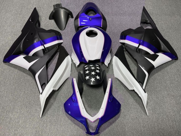 Purchase 2009-2012 Dark Blue Matte Black Star Honda CBR600RR Motorcycle Fairings UK