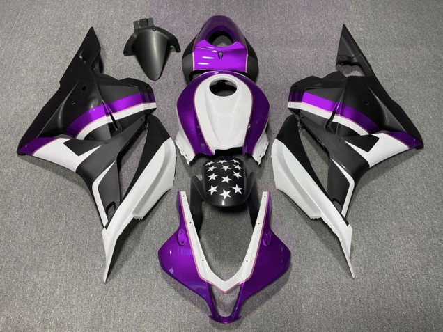 Purchase 2009-2012 White Purple Matte Black Star Honda CBR600RR Motorcycle Fairings UK