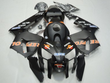 Purchase 2003-2004 Matte Black Orange Repsol Honda CBR600RR Motorcycle Fairings UK