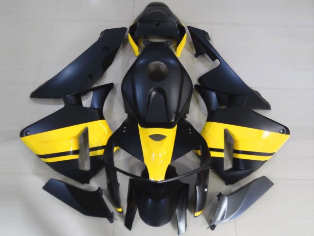Purchase 2005-2006 Matte Black Glossy Yellow Honda CBR600RR Motorcycle Fairings UK