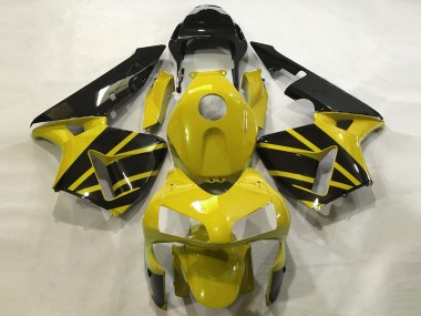Purchase 2003-2004 Mustard Yellow Glossy Black Honda CBR600RR Motorcycle Fairings UK