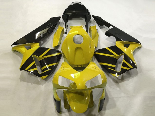 Purchase 2003-2004 Mustard Yellow Glossy Black Honda CBR600RR Motorcycle Fairings UK