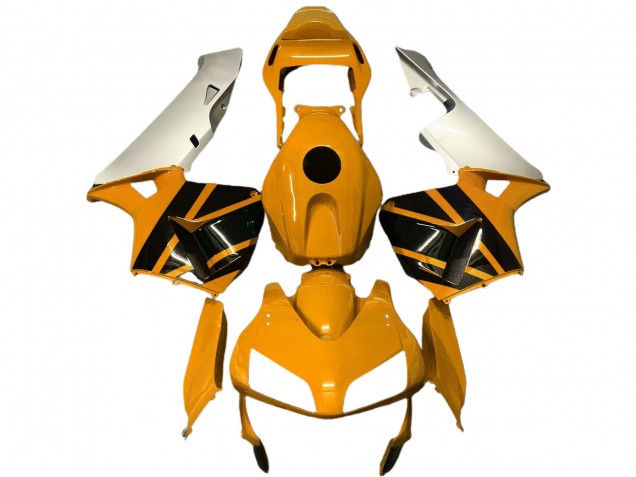 Purchase 2003-2004 Silver Mustard Yellow Glossy Black Honda CBR600RR Motorcycle Fairings UK