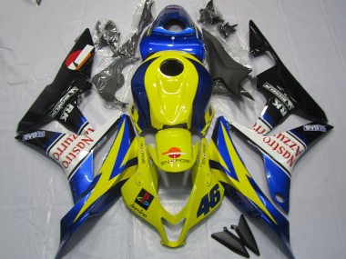 Purchase 2007-2008 Yellow Blue White Glossy Black Nastro Azzurro Honda CBR600RR Motorcycle Fairings UK
