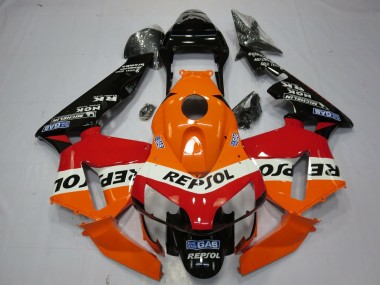Purchase 2003-2004 Orange White Red Glossy Black OEM Style Repsol Honda CBR600RR Motorcycle Fairings UK