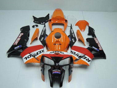 Purchase 2005-2006 Orange Red White Black One Heart Repsol Honda CBR600RR Motorcycle Fairings UK