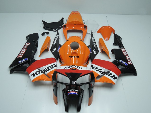 Purchase 2005-2006 Orange Red White Black One Heart Repsol Honda CBR600RR Motorcycle Fairings UK