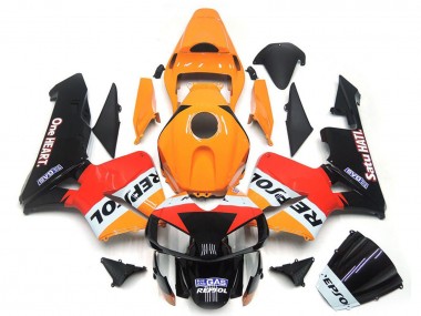 Purchase 2003-2004 Orange White Red Glossy Black One Heart Repsol Honda CBR600RR Motorcycle Fairings UK