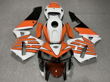 Purchase 2005-2006 White Orange Wings Honda CBR600RR Motorcycle Fairings UK