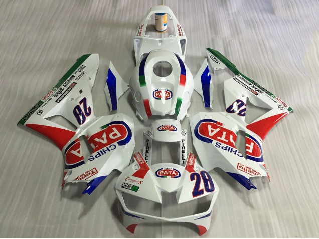 Purchase 2013-2023 White Red Blue Pata 28 Honda CBR600RR Motorcycle Fairings UK