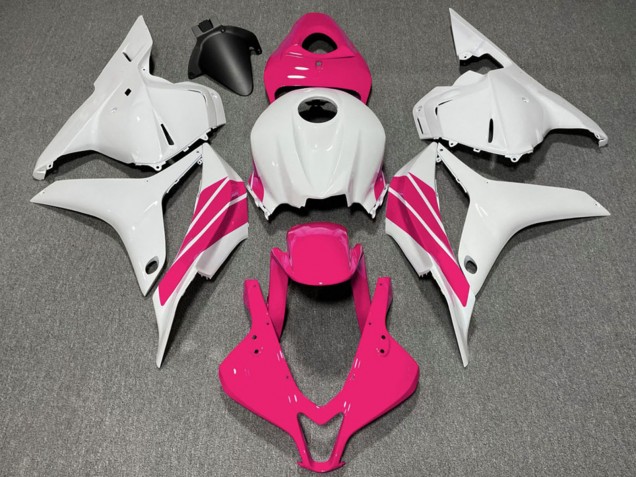 Purchase 2009-2012 White Pink Stripe Honda CBR600RR Motorcycle Fairings UK