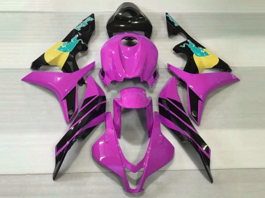 Purchase 2007-2008 Pink Yellow Glossy Black Blue Bull Honda CBR600RR Motorcycle Fairings UK